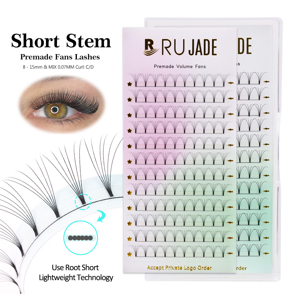 Eyelash Extension Russian - ขนตาปลอม RUJADE แบบก้านสั้น 3D 4D 5D