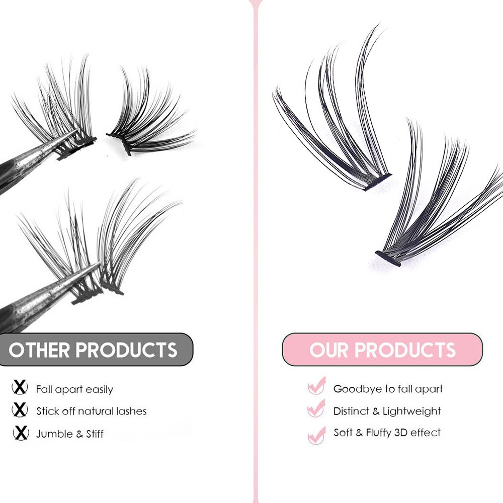 ขนตาปลอมแบบติดกาวและซีล ความยา - Eyelash Extension Look บทวิจารณ์และราคา