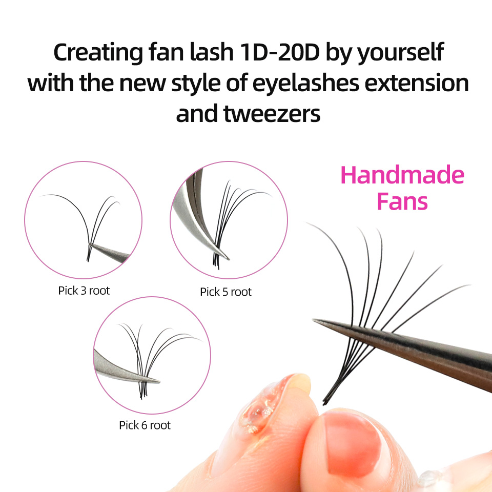 AGUUD 10 ชิ้น/ล็อต ขนตาปลอมสไต - Eyelash Extension Russian บทวิจารณ์และราคา